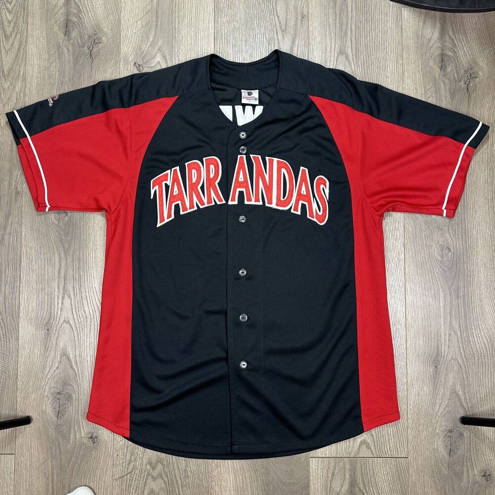 Mazatlan Tarrandas Mexican Baseball Jersey Guerrero Black & Red Men’s Size Large